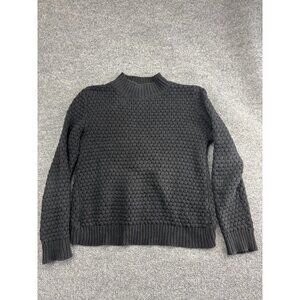 Element Sweater Womens Large Black Textured Knit Pullover Crewneck ES7030 Casual